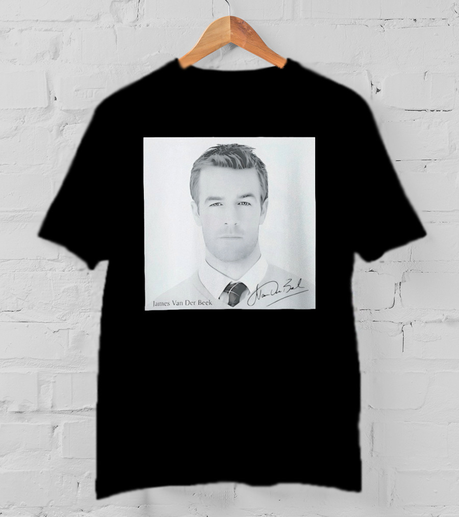 James Van Der Beek Autographed Memorial Photo T-Shirt