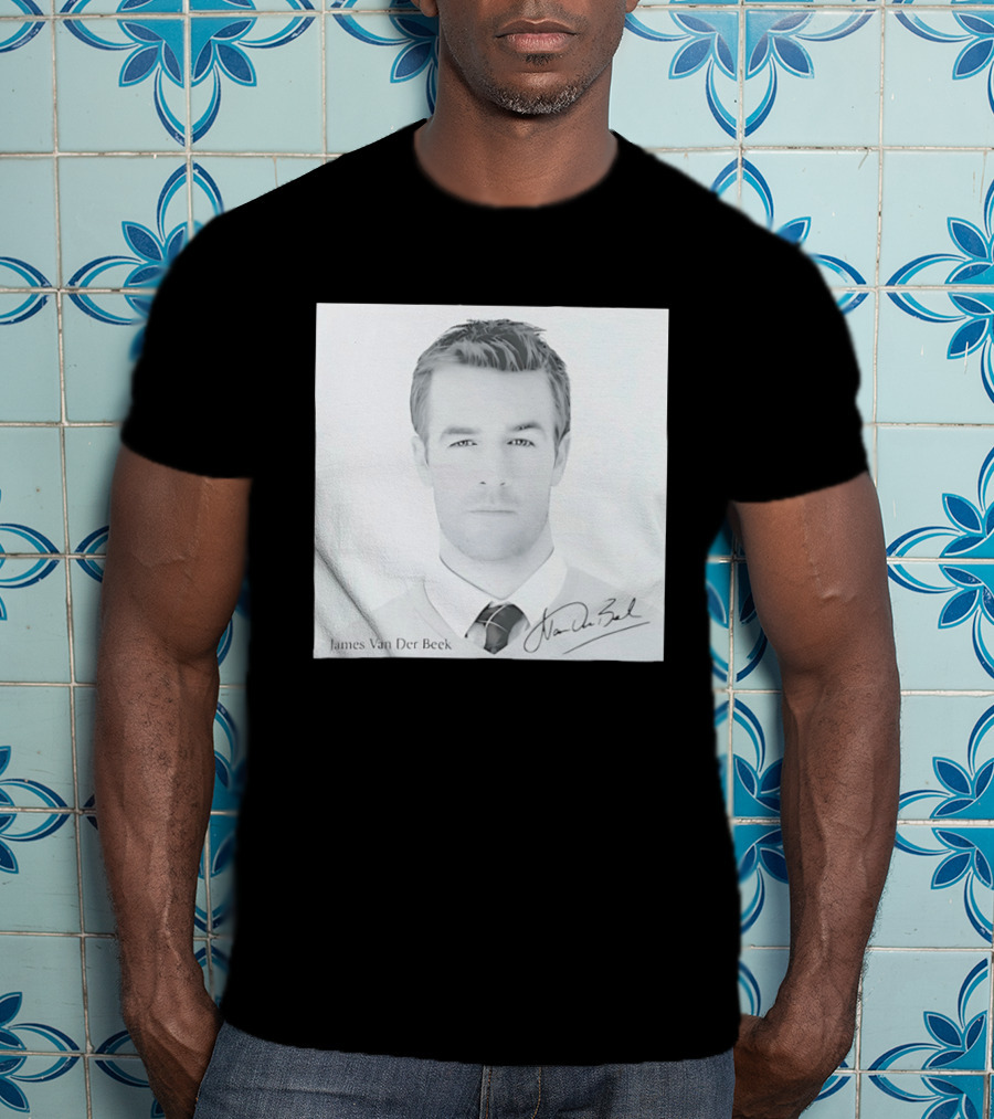 James Van Der Beek Autographed Memorial Photo T-Shirt
