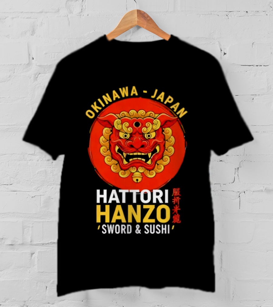 Okinawa Japan Hattori Hanzo Sword And Sushi T-Shirt