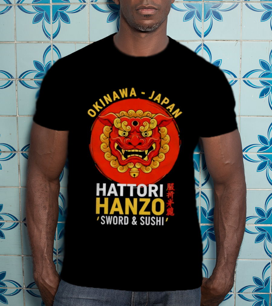 Okinawa Japan Hattori Hanzo Sword And Sushi T-Shirt