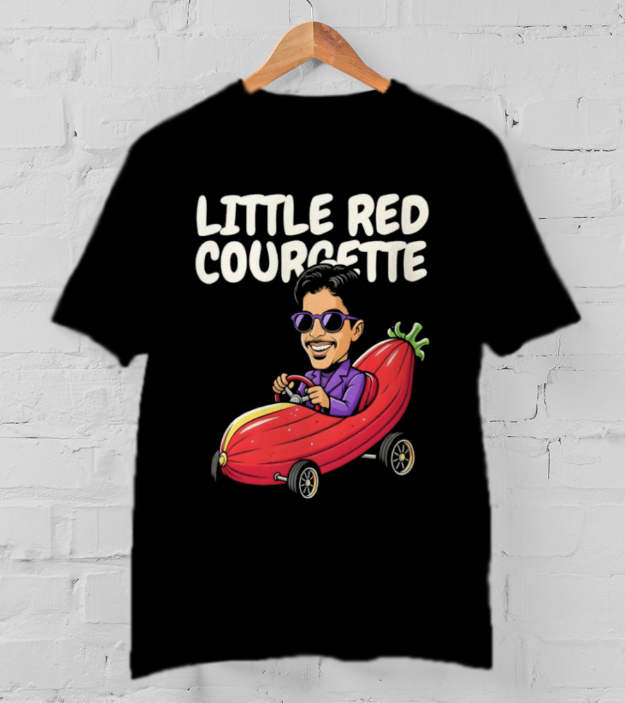 Little Red Courgette Prince Cartoon Funny Car Driving T-Shirt