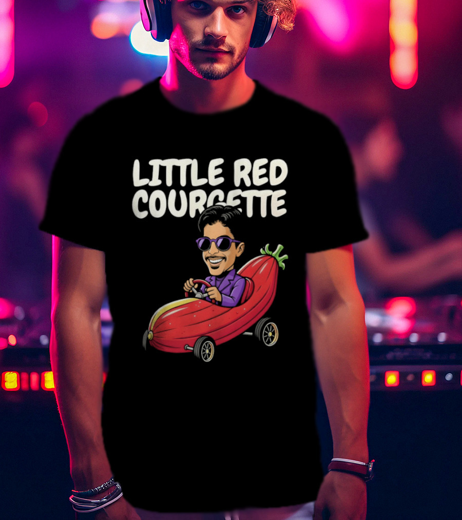 Little Red Courgette Prince Cartoon Funny Car Driving T-Shirt