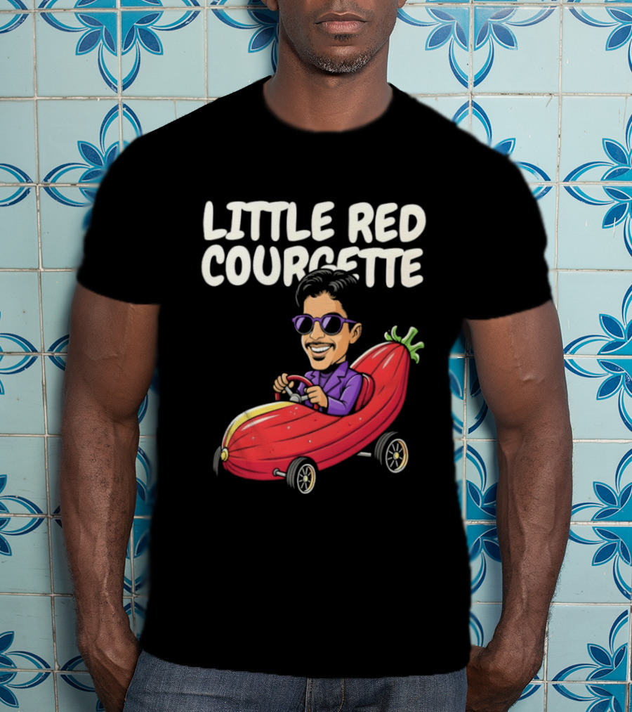 Little Red Courgette Prince Cartoon Funny Car Driving T-Shirt