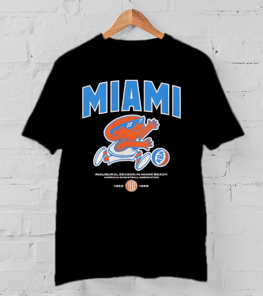 Miami Floridians Basketball ABA 1969 1970 Season Miami Beach T-Shirt
