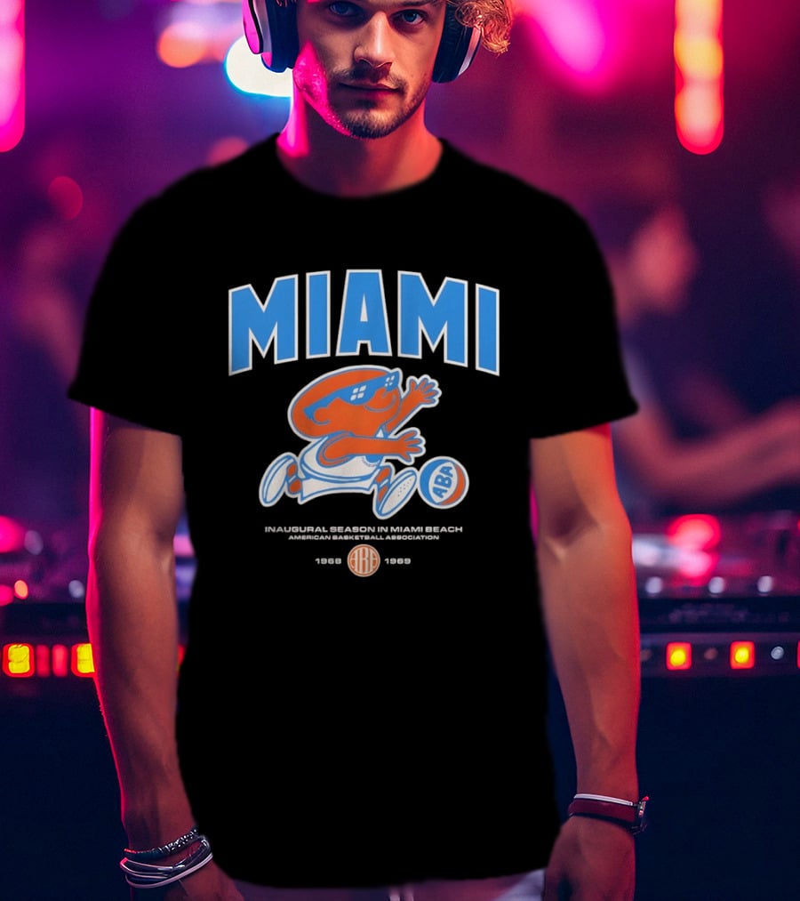Miami Floridians Basketball ABA 1969 1970 Season Miami Beach T-Shirt