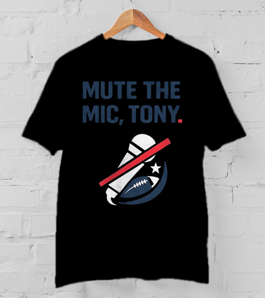 Mute The Mic Tony Microphone Football Star T-Shirt