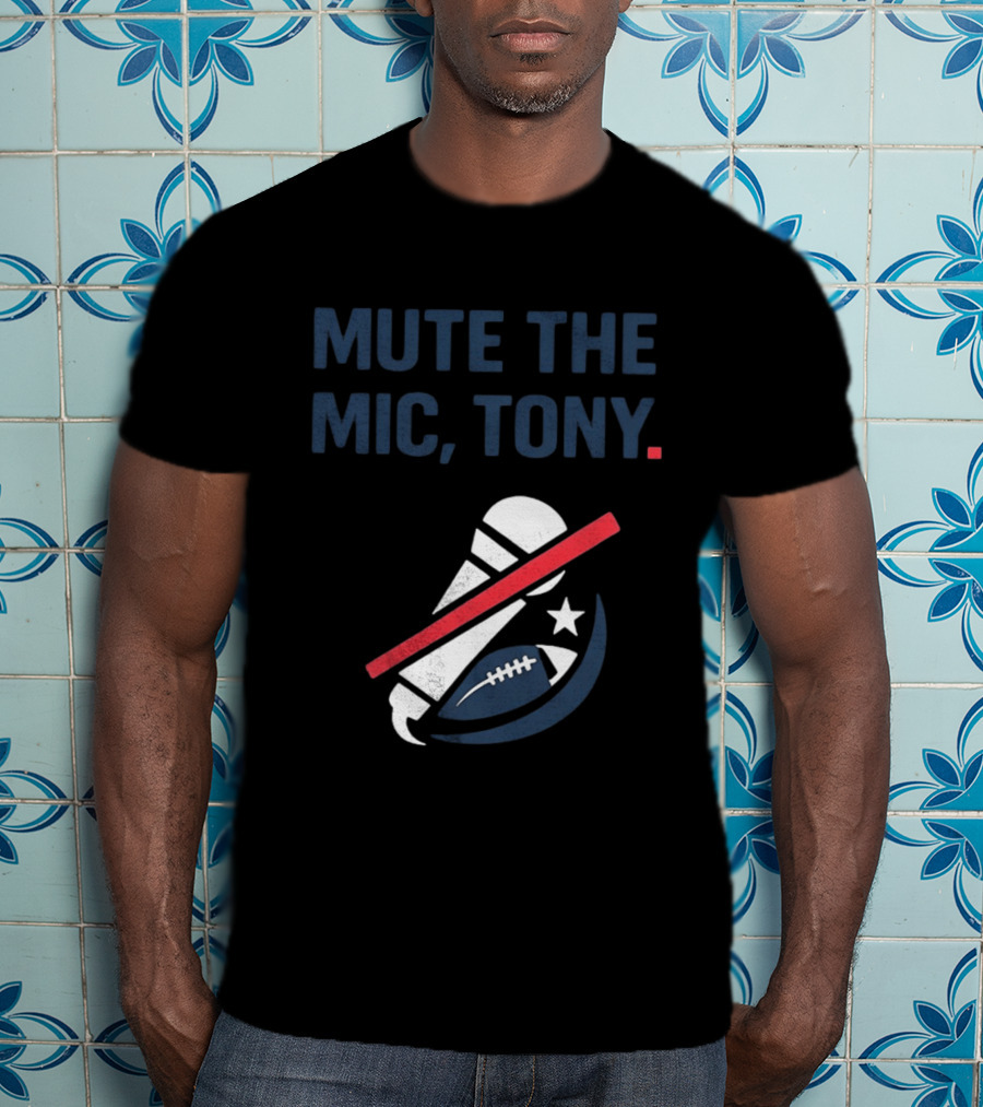 Mute The Mic Tony Microphone Football Star T-Shirt