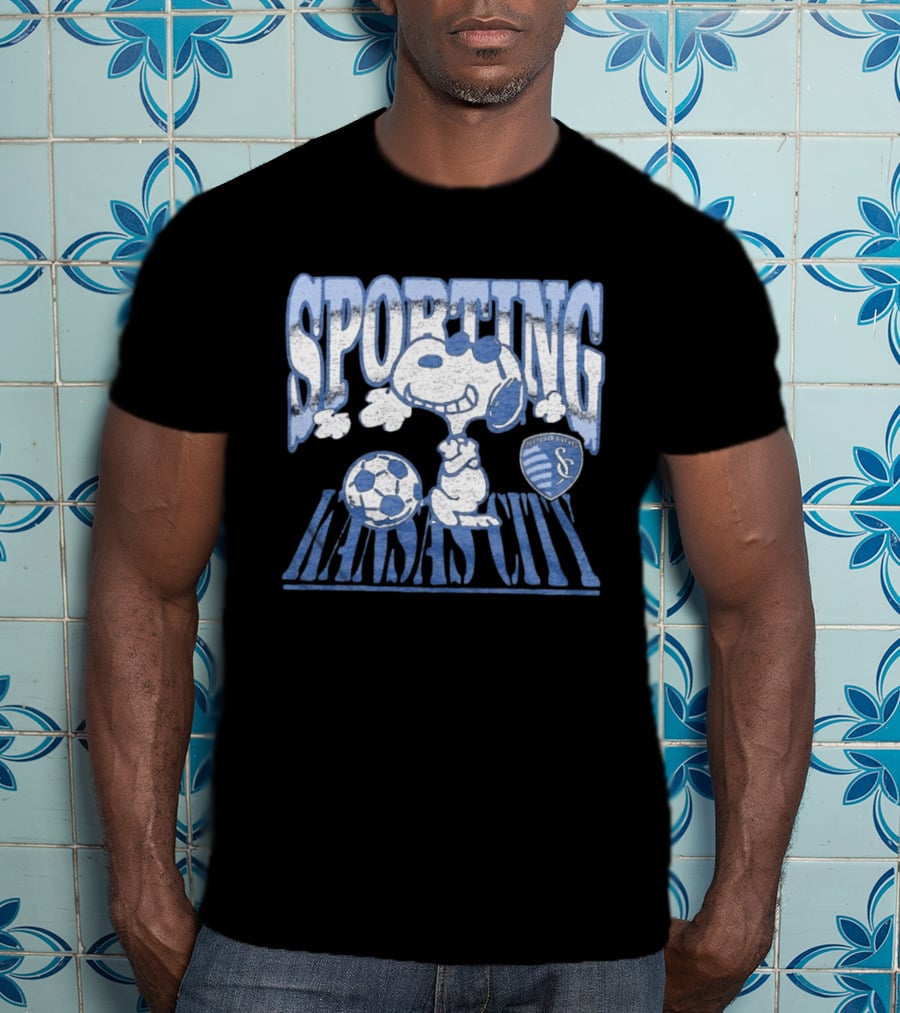 Sporting Kansas City Snoopy Sunglasses Soccer Collaboration T-Shirt
