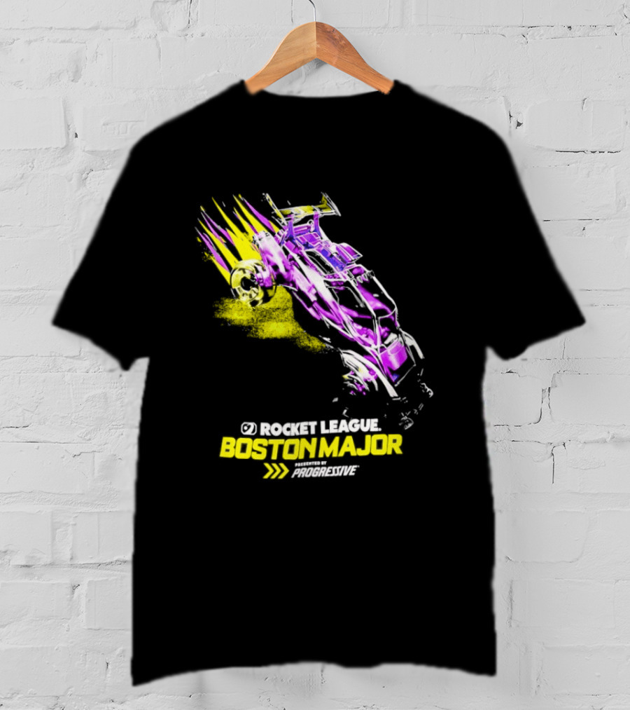 Rocket League Boston Major 2023 Presented By Progressive Colorful Car T-Shirt