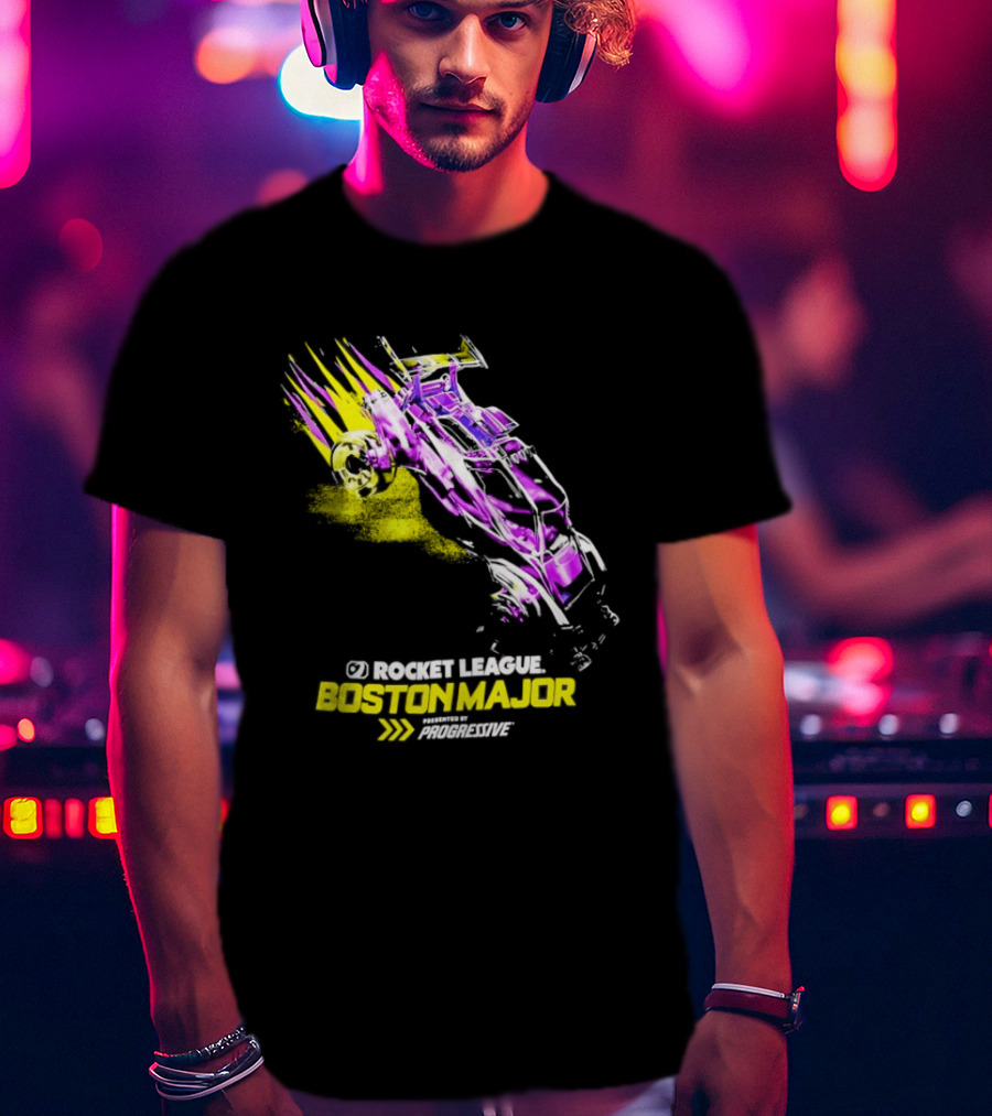 Rocket League Boston Major 2023 Presented By Progressive Colorful Car T-Shirt