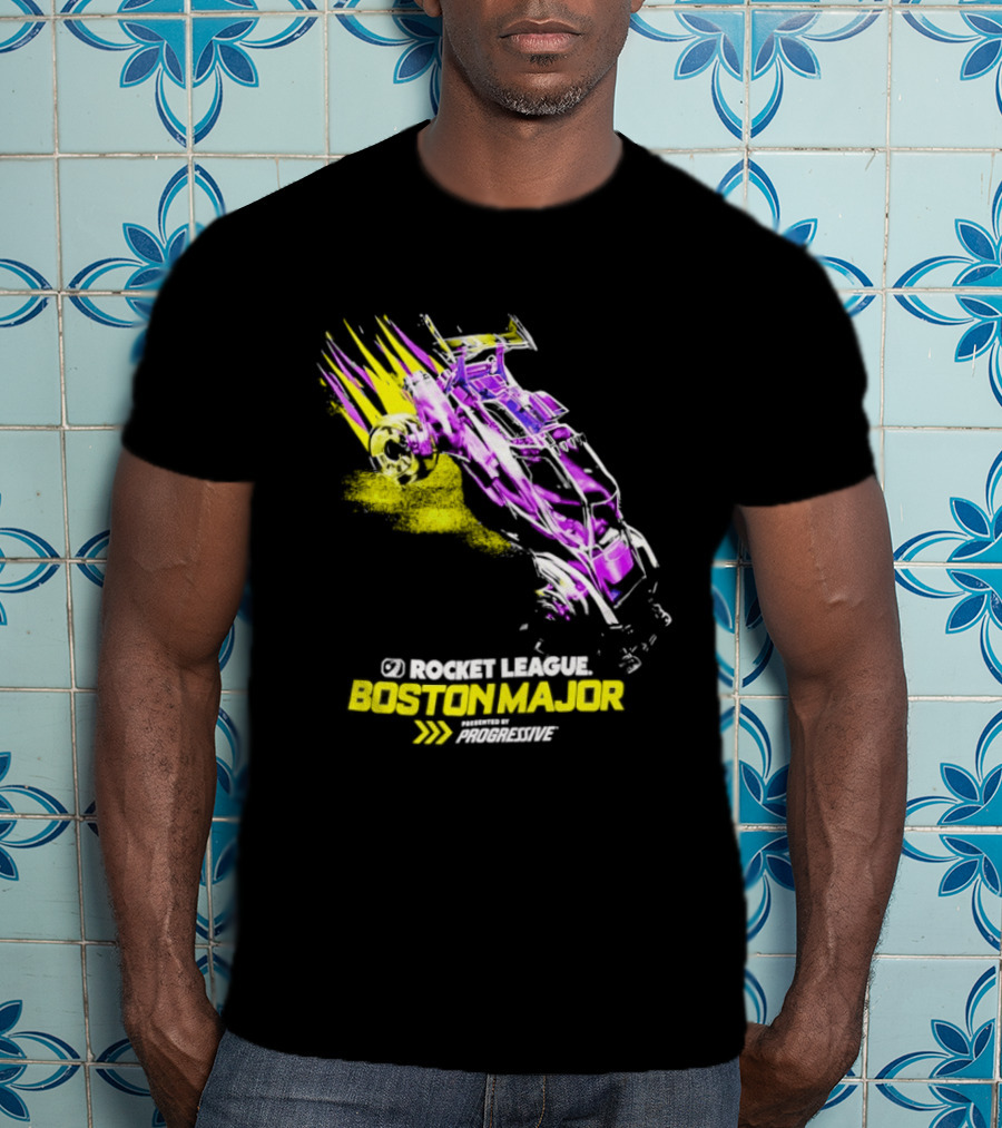 Rocket League Boston Major 2023 Presented By Progressive Colorful Car T-Shirt