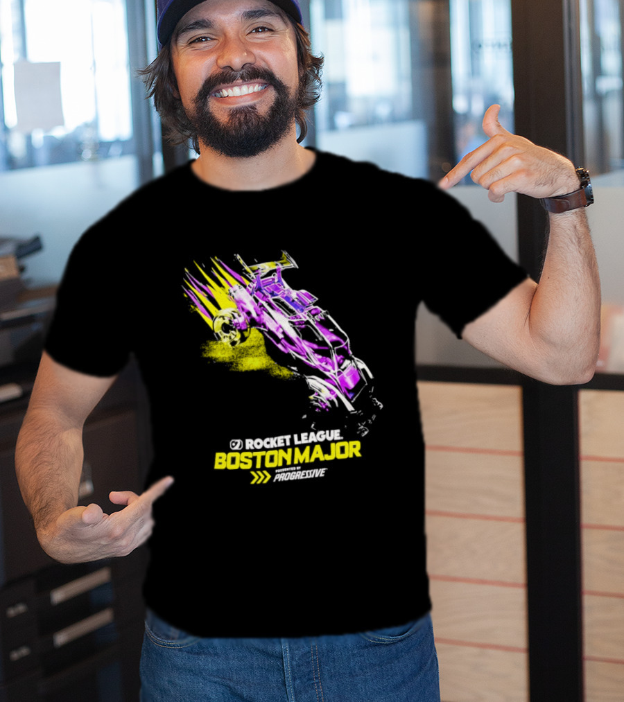Rocket League Boston Major 2023 Presented By Progressive Colorful Car T-Shirt