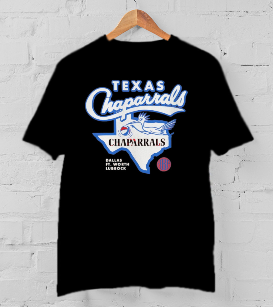 Texas Chaparrals Roadrunner American Basketball Association Dallas Ft Worth Lubbock T-Shirt