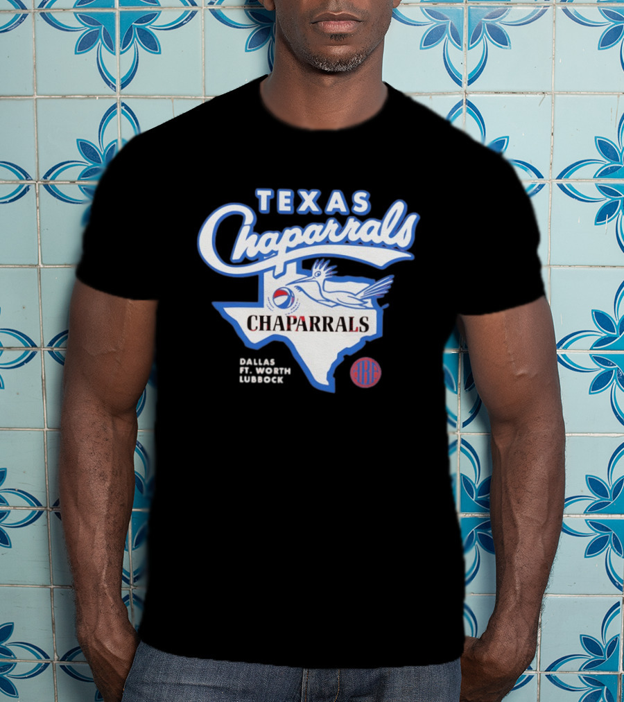 Texas Chaparrals Roadrunner American Basketball Association Dallas Ft Worth Lubbock T-Shirt