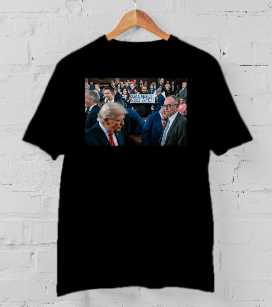 Trump Event Protest Sign Black People Aren't APES T-Shirt