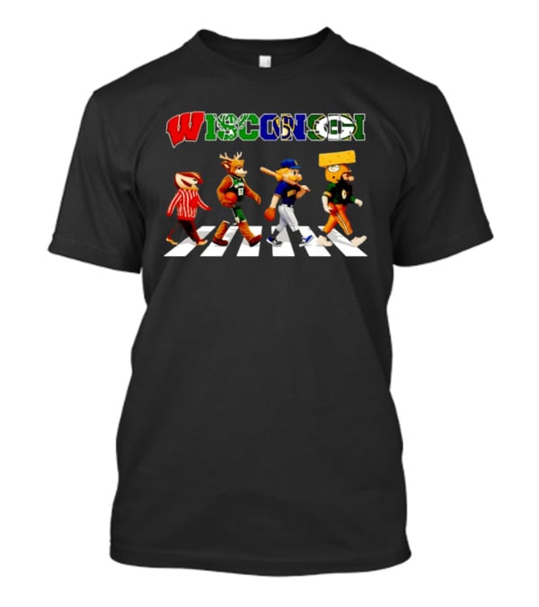 Wisconsin Milwaukee Bucks Brewers Green Bay Packers Sports Mascot Parade T-Shirt