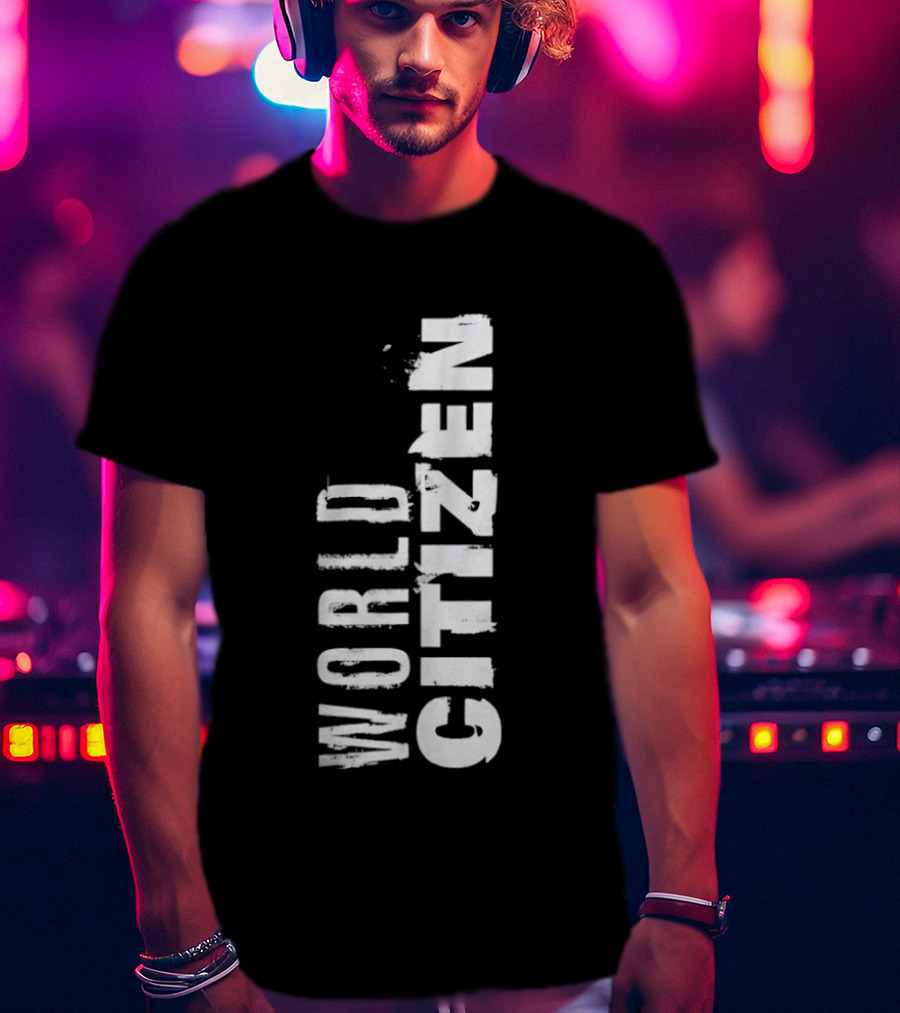 World Citizen Distressed Minimalist T-Shirt
