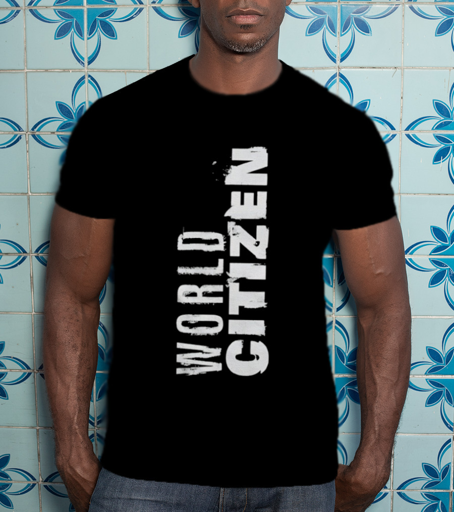 World Citizen Distressed Minimalist T-Shirt