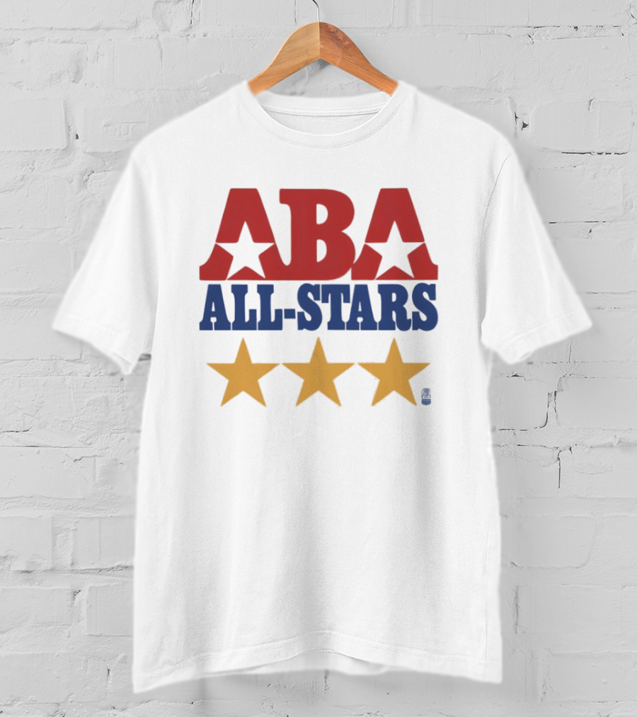 ABA All Stars Three Gold Stars Red Blue T-Shirt