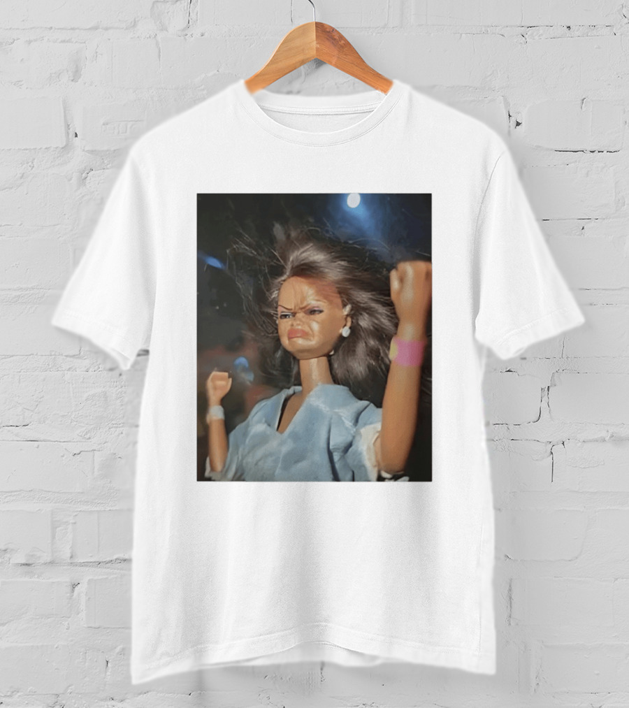 Doll Face Meme Angry Expression Toy Figure T-Shirt