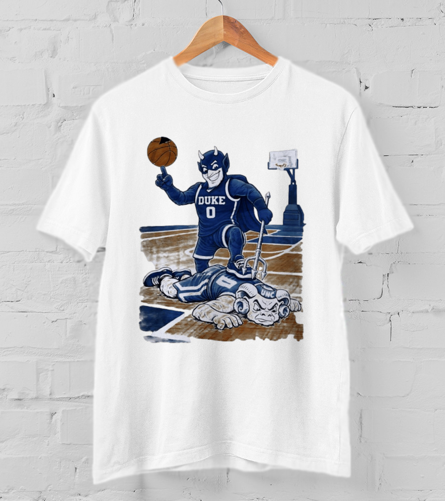 Duke Blue Devils Victory Over UNC Tar Heels Basketball Rivalry T-Shirt