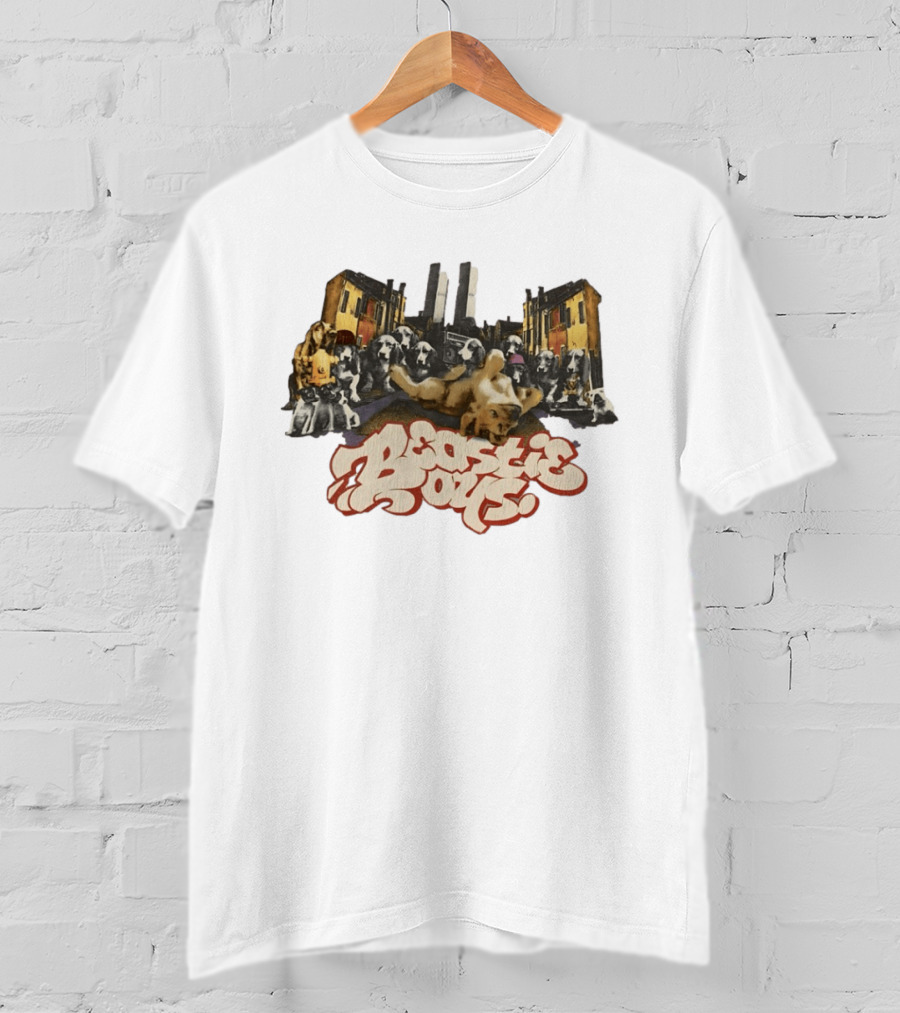 Beastie Boys 1998 Urban Dogs Street Art Collage T-Shirt