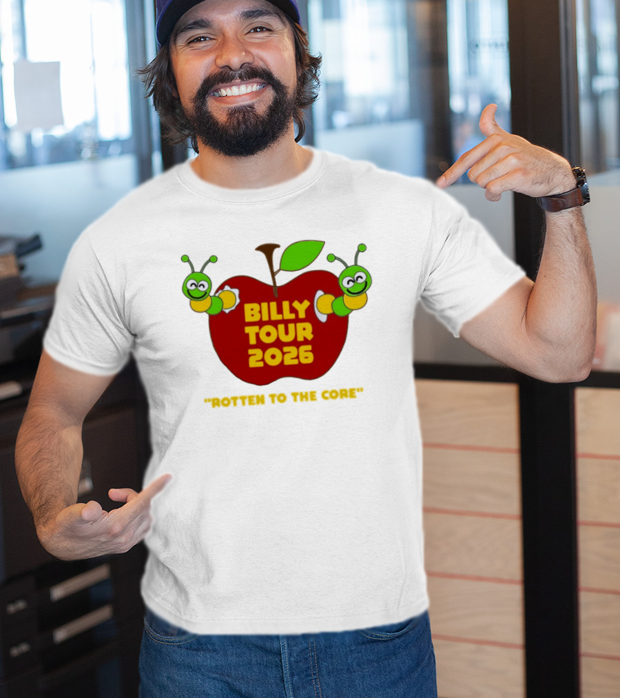 Billy Tour 2026 Rotten To The Core Apple Worms T-Shirt
