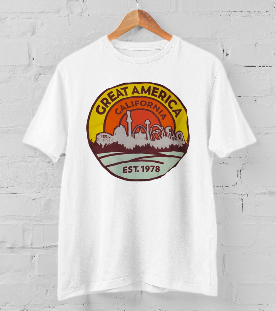 Great America California Est 1978 Roller Skyline T-Shirt