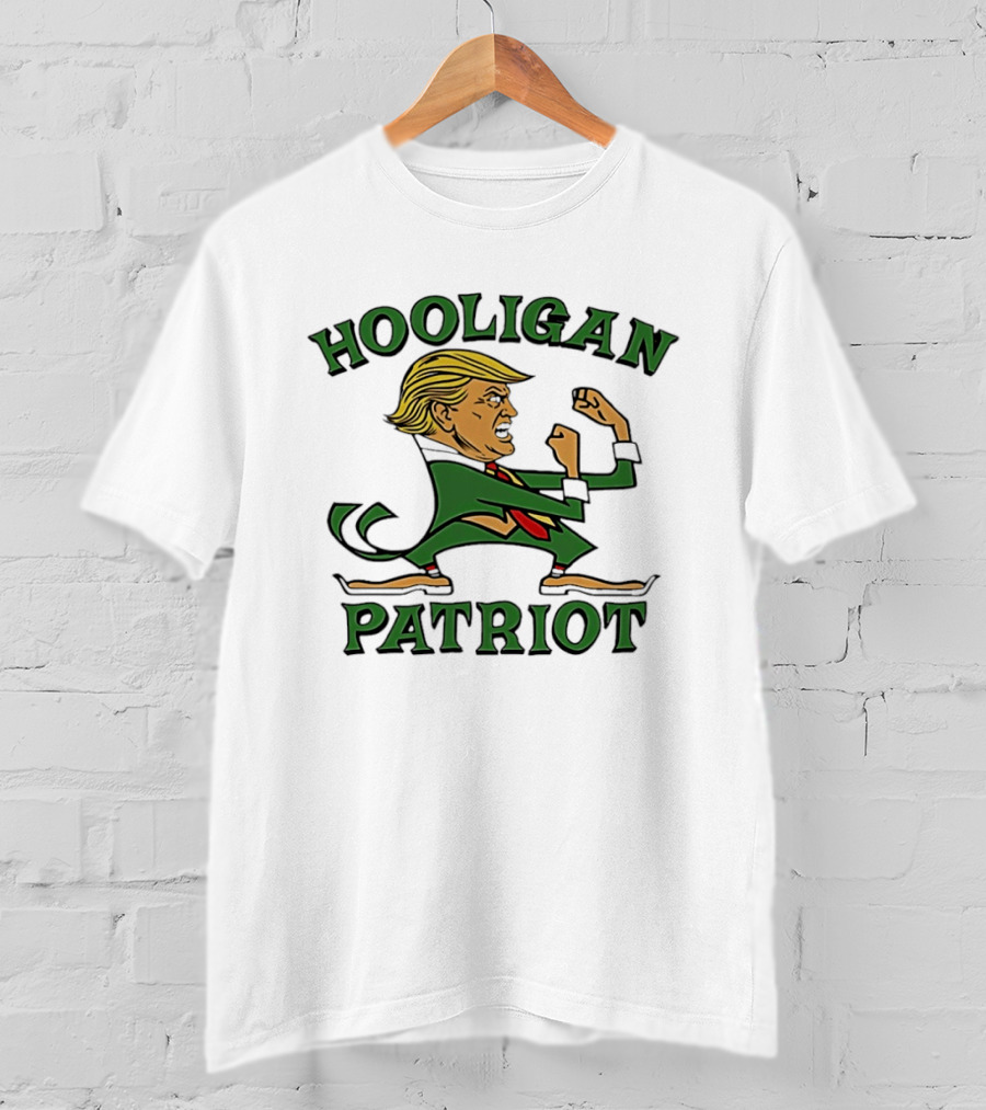 Hooligan Patriot Trump Cartoon St. Patrick's Day T-Shirt