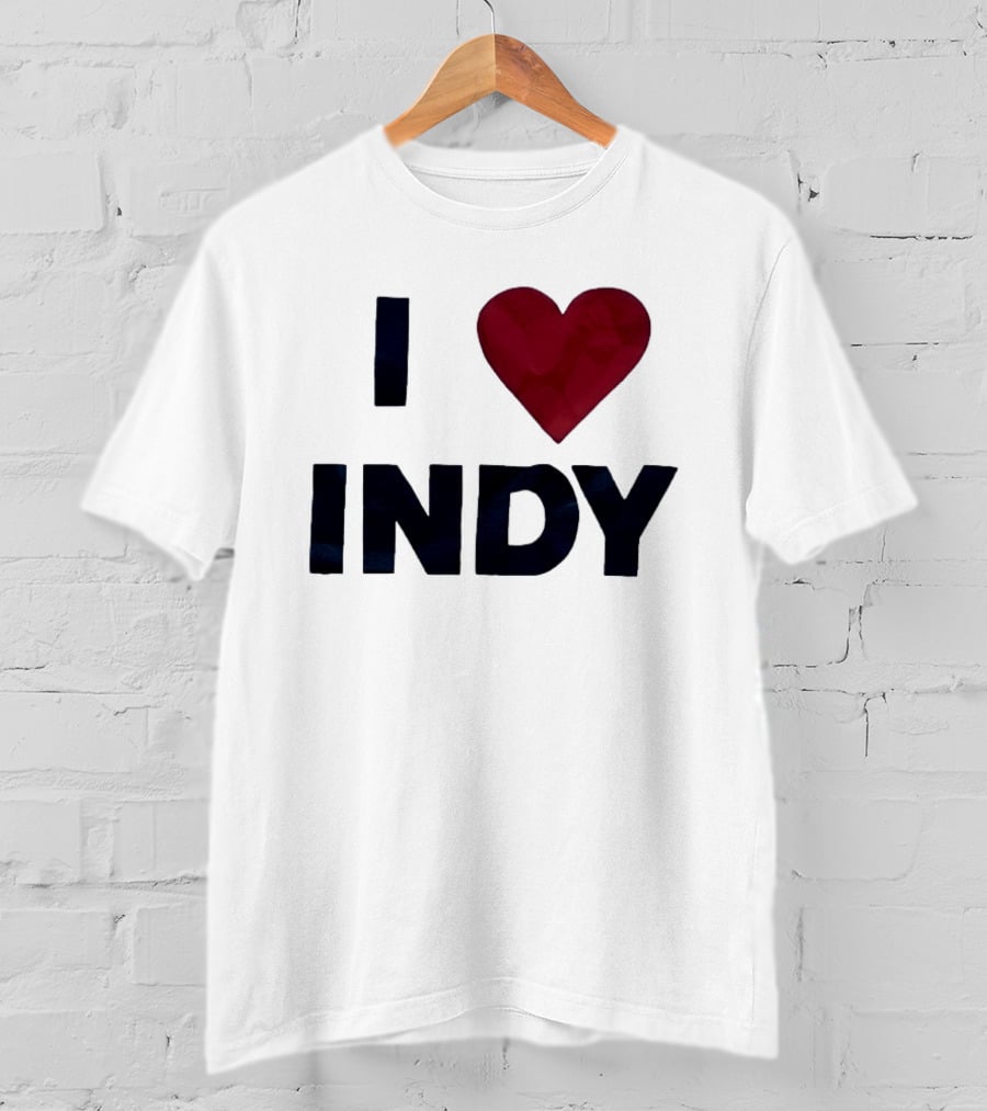 I Love Indy Heart Shape Indianapolis Sentiment T-Shirt