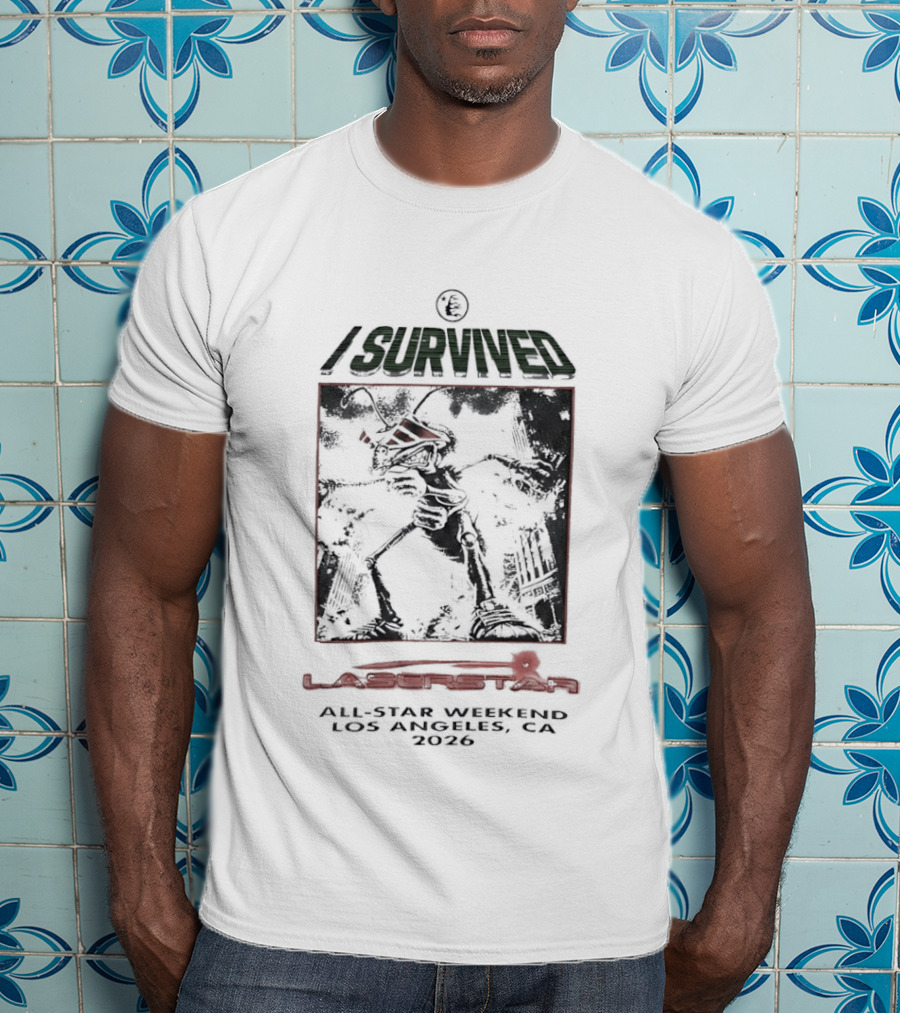 I Survived All Star Weekend Los Angeles CA 2026 Robot Warrior T-Shirt
