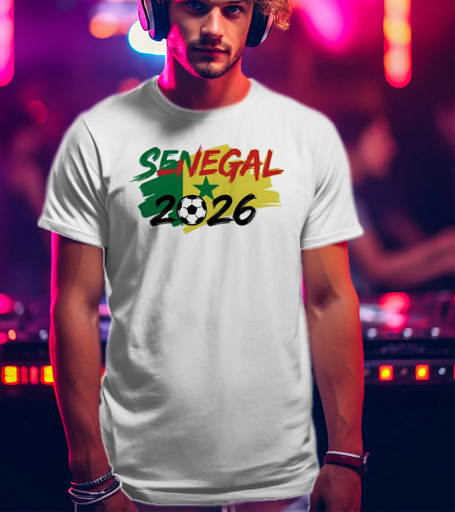 Senegal 2026 World Cup Soccer Team Star Flag T-Shirt