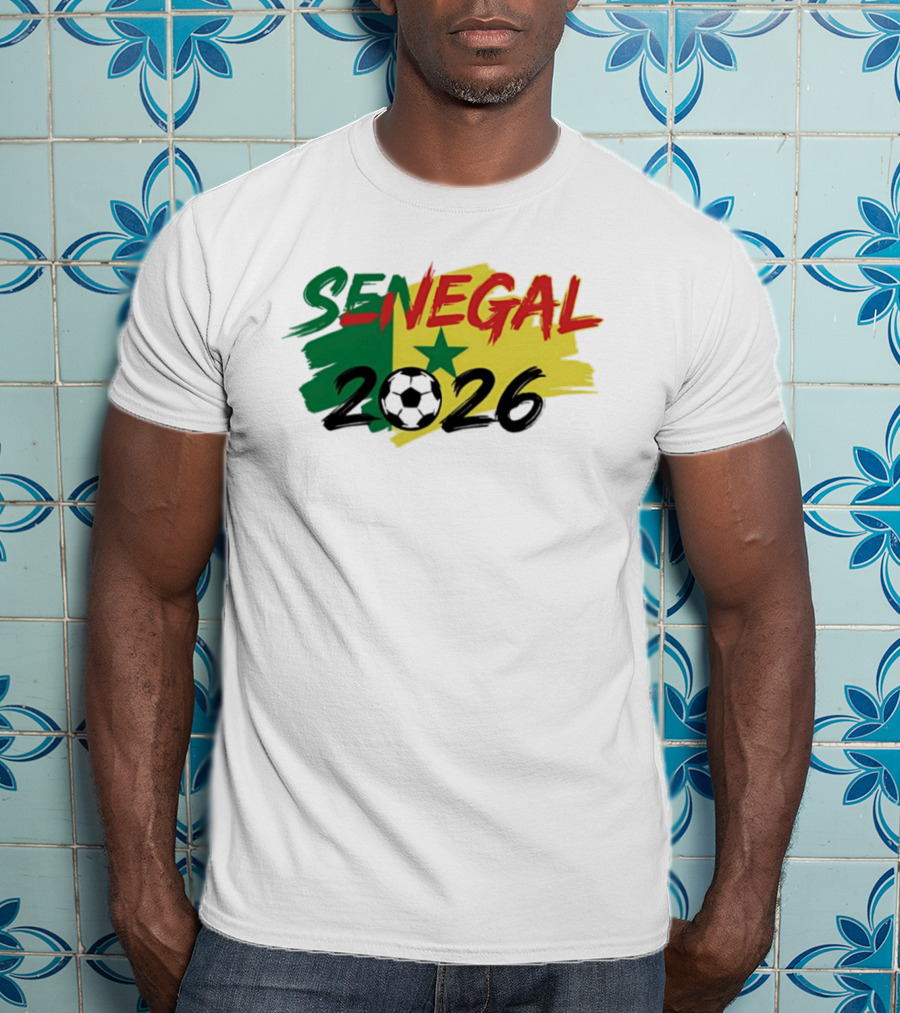 Senegal 2026 World Cup Soccer Team Star Flag T-Shirt