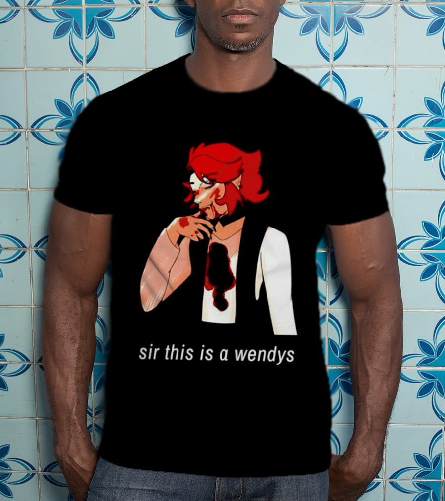 Sir This Is A Wendys Red Haired Character With White T-Shirt