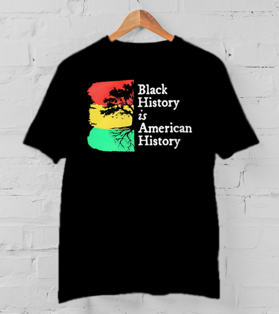 Black History Is American History Ghana Flag T-Shirt