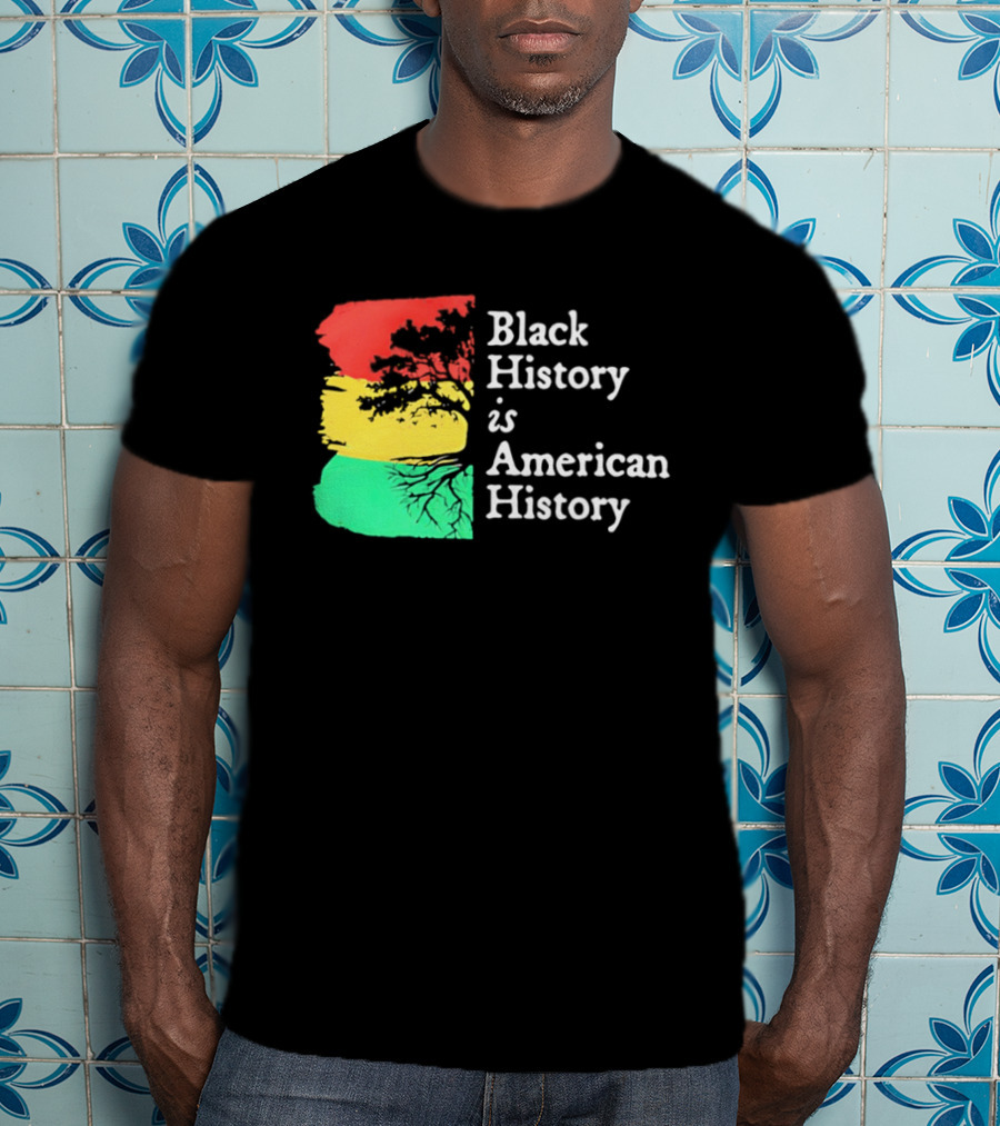Black History Is American History Ghana Flag T-Shirt