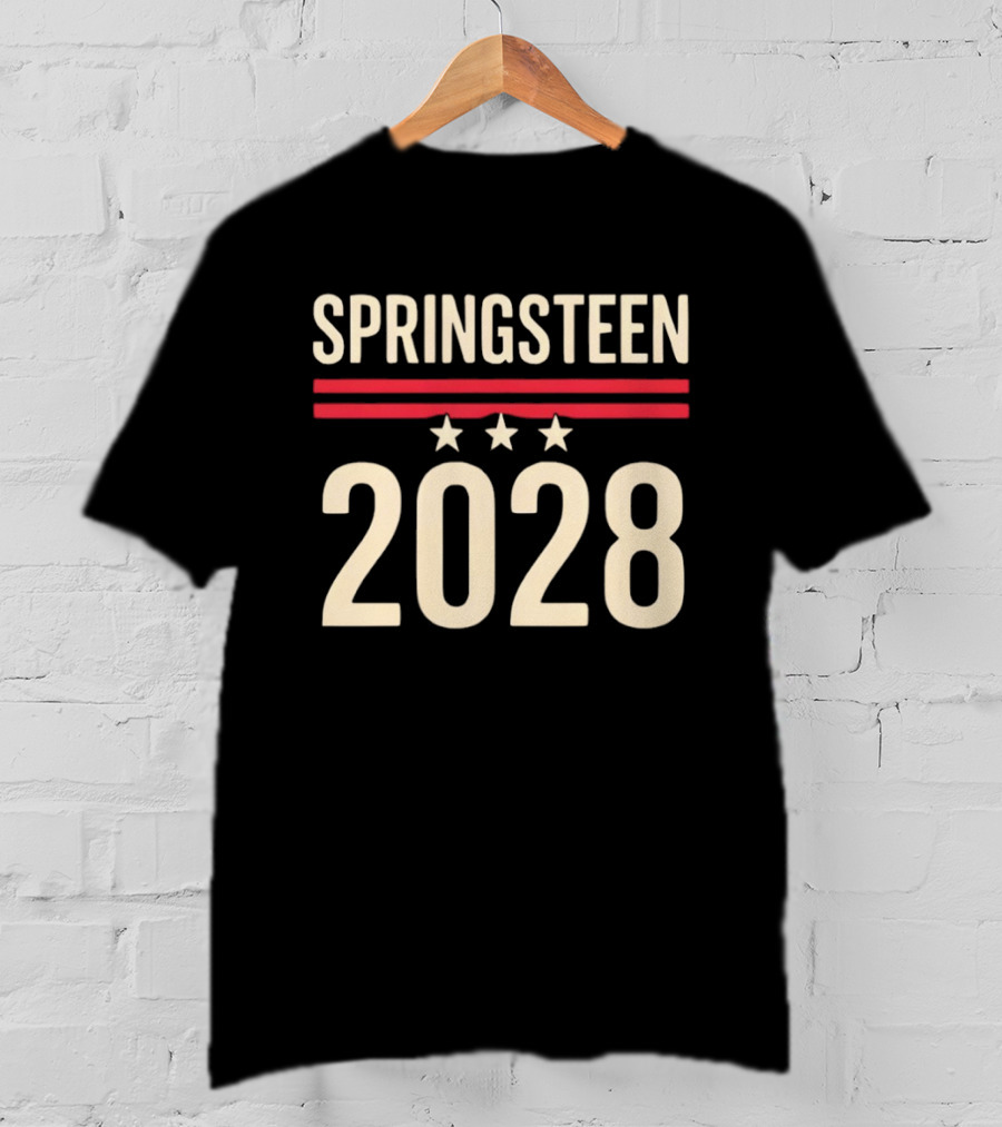 Springsteen 2028 USA Three Stars Red Stripes T-Shirt