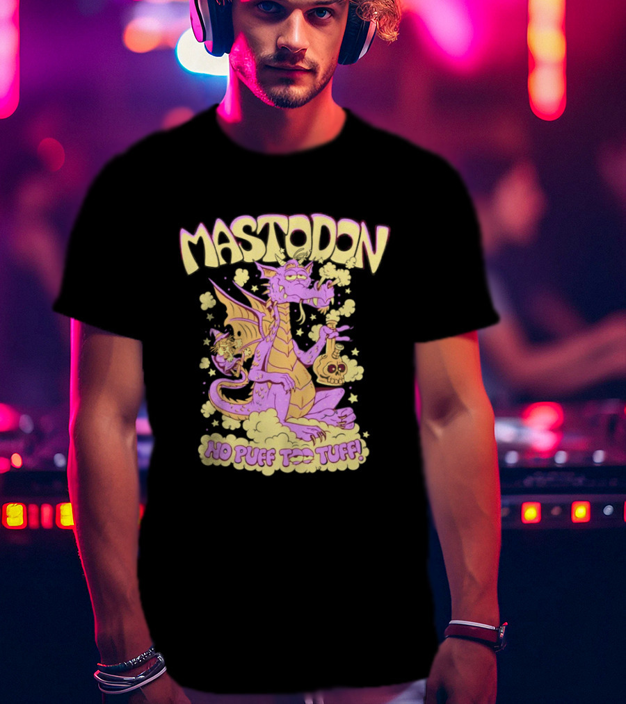 Mastodon No Puff Too Tuff Wizard Dragon 420 T-Shirt