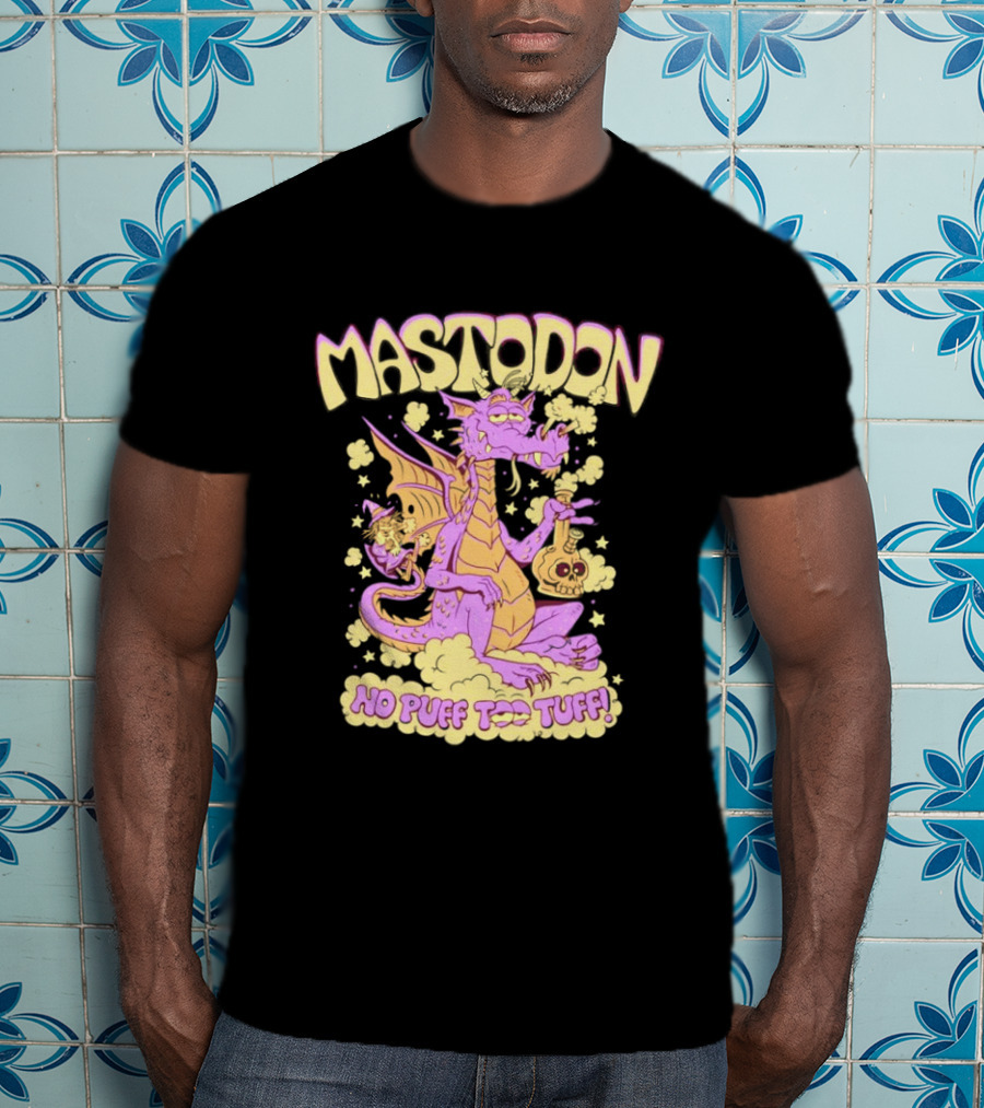 Mastodon No Puff Too Tuff Wizard Dragon 420 T-Shirt