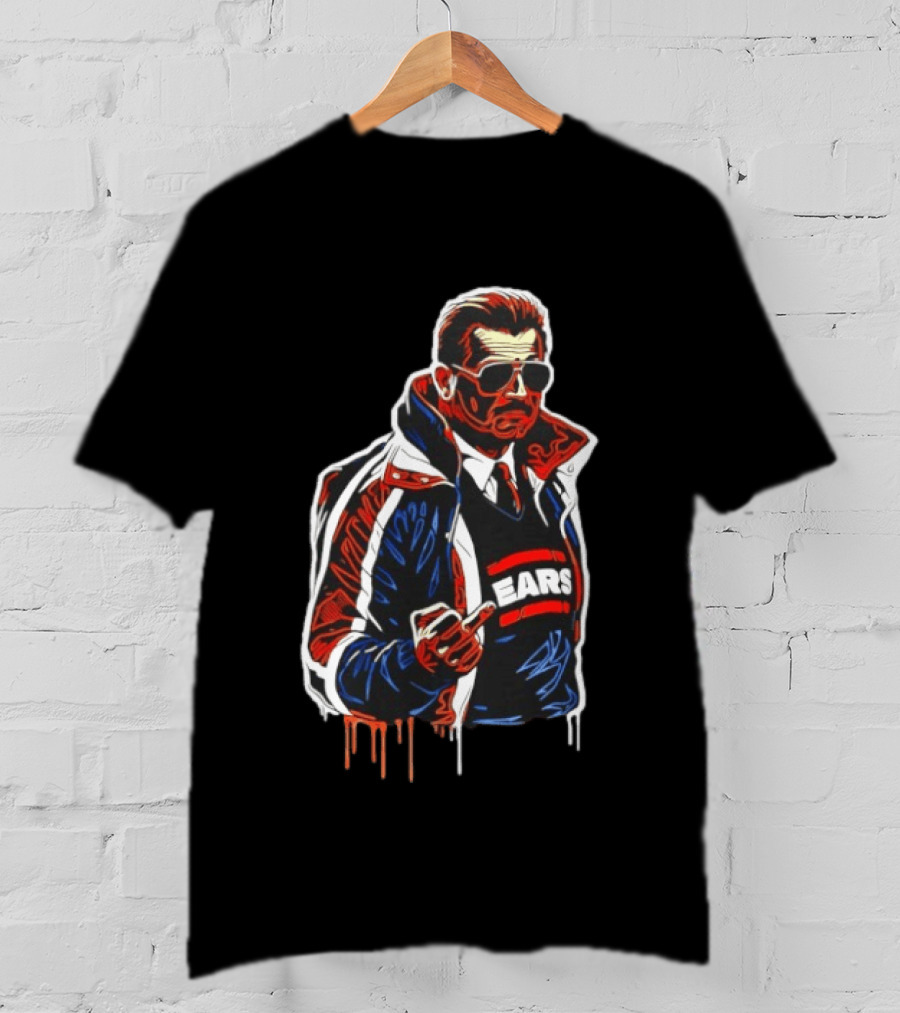 Mike Ditka Chicago Bears Coach Middle Finger Ears T-Shirt