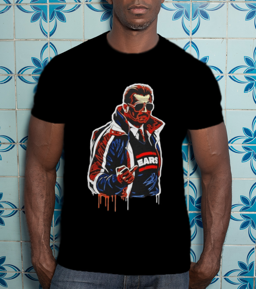 Mike Ditka Chicago Bears Coach Middle Finger Ears T-Shirt