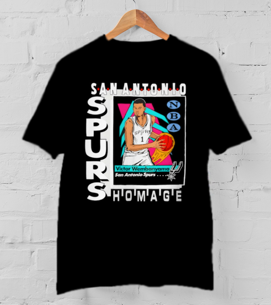 Victor Wembanyama San Antonio Spurs Homage Topps Trading Card Tri Blend T-Shirt