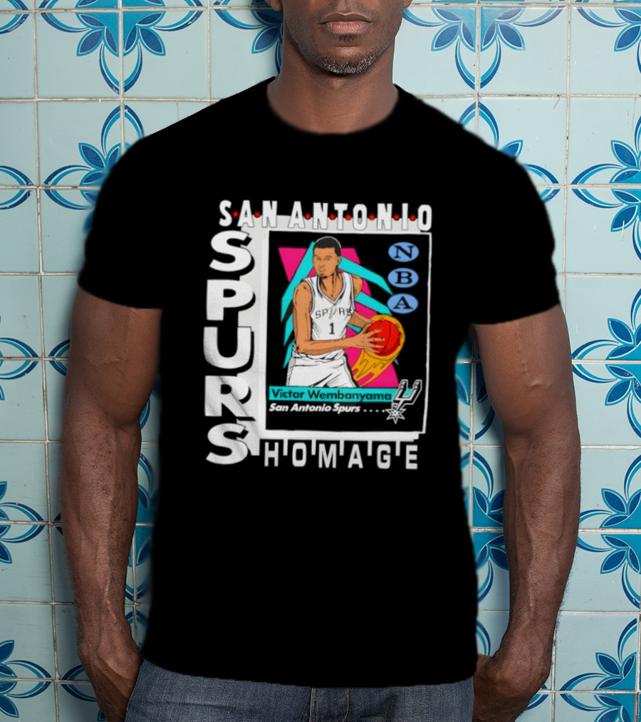Victor Wembanyama San Antonio Spurs Homage Topps Trading Card Tri Blend T-Shirt