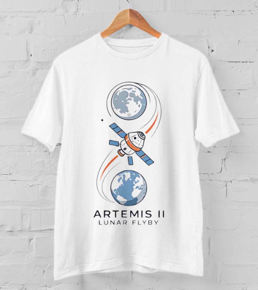 Artemis II Lunar Flyby Mission Back To The Moon Journey T-Shirt