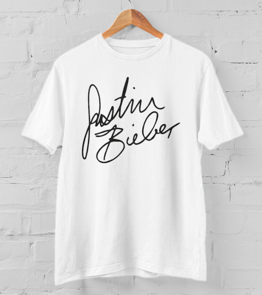 Billie Eilish Justin Bieber Signature Collaboration T-Shirt