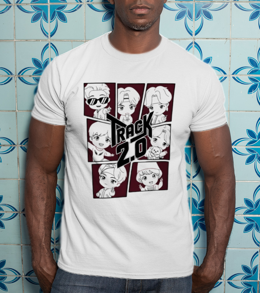 BTS Track 2.0 Chibi Kpop Cartoon T-Shirt