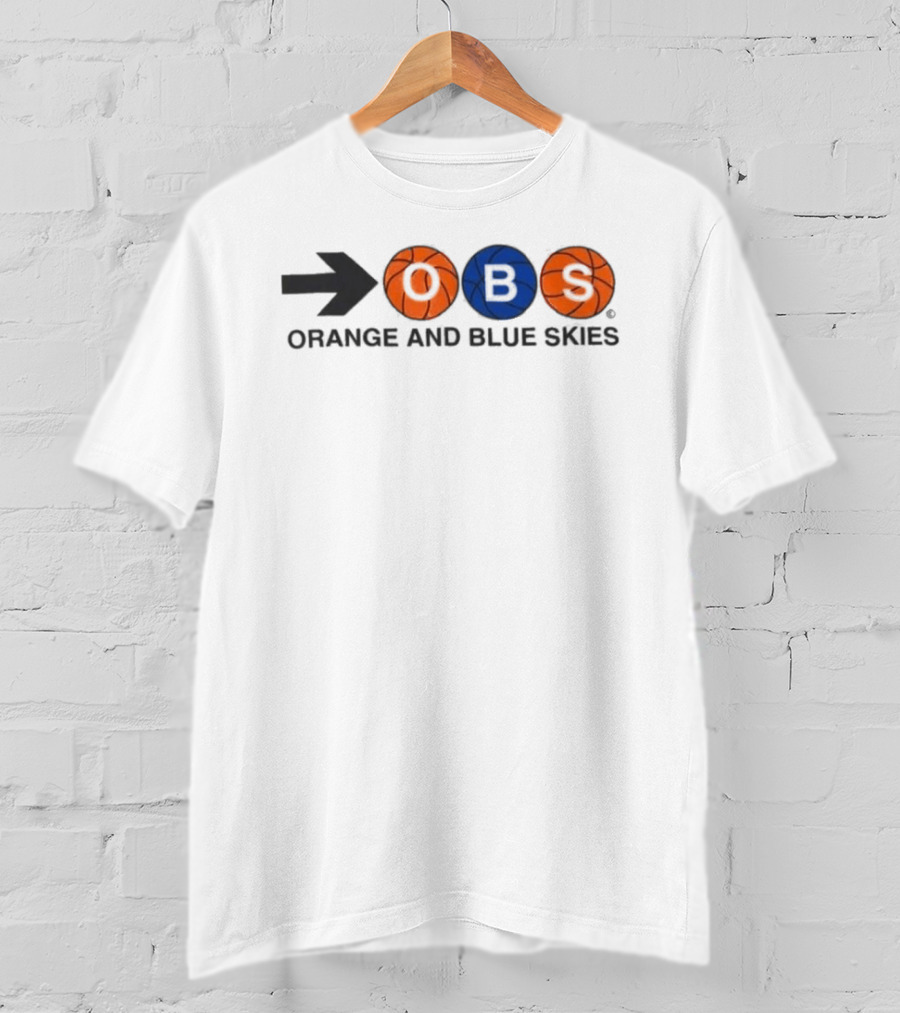 OBS Arrow Basketballs Orange And Blue Skies T-Shirt