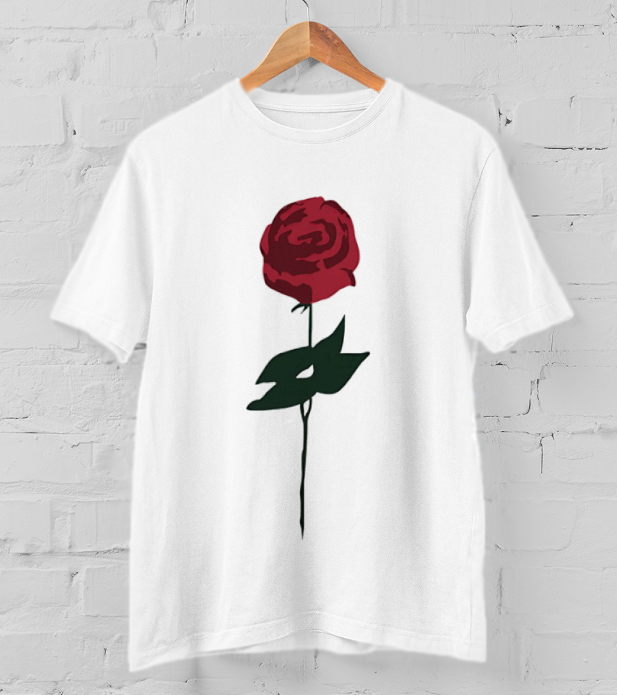 RJ Decker Catherine Delacroix Red Rose Botanical T-Shirt
