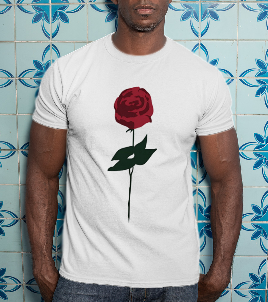 RJ Decker Catherine Delacroix Red Rose Botanical T-Shirt
