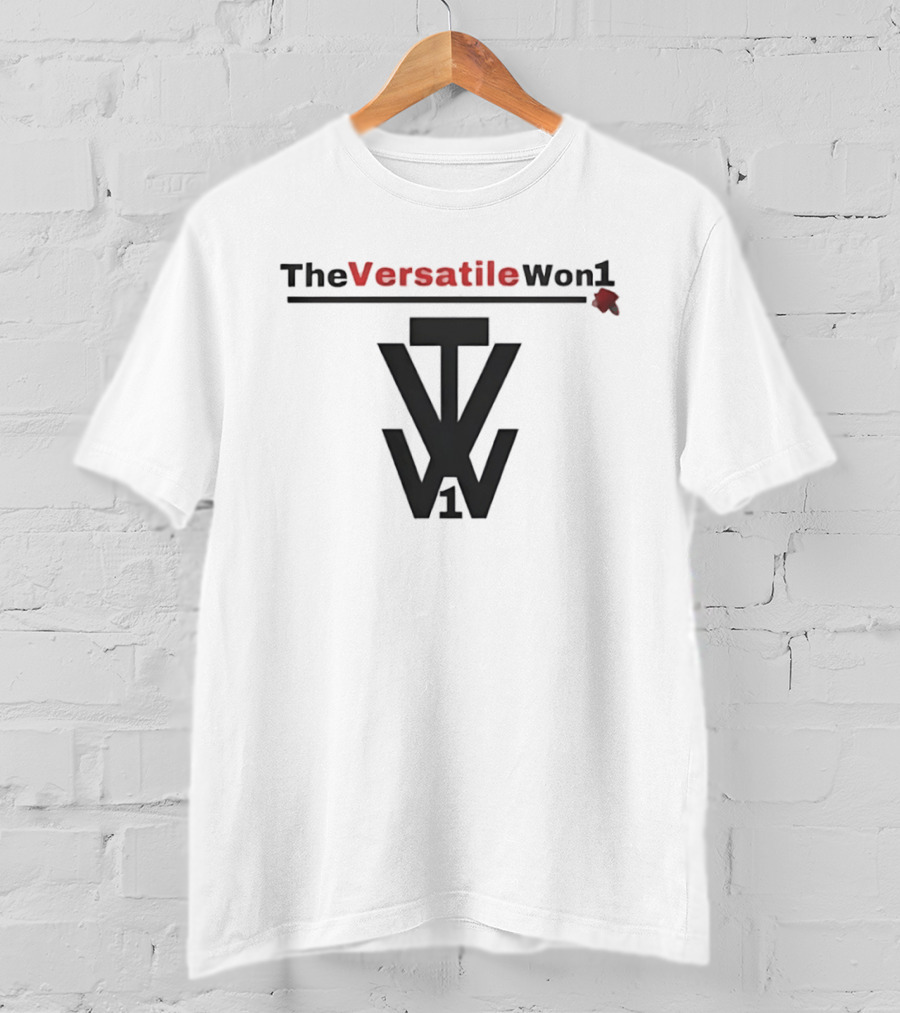 TheVersatileWon1 TW1 Logo Red And Black T-Shirt